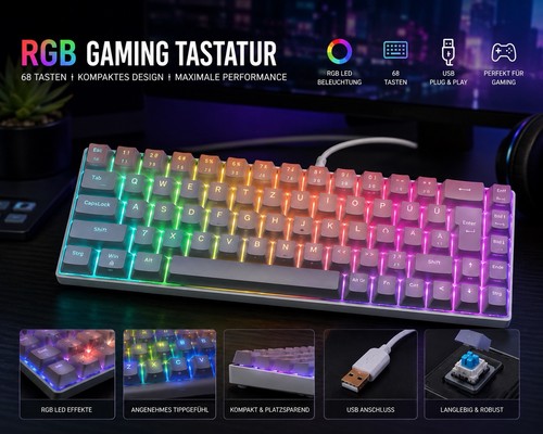 Tastiera gioco rgb led - tastiera, da